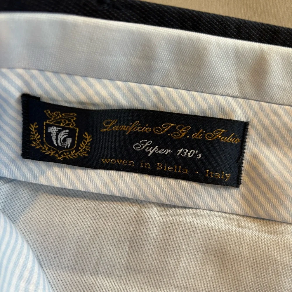 6 East Pants Lanifico T‎ G Di Fabio Men’s Size 40x26 Wool Super 130s